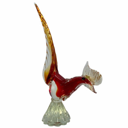 Vintage Murano Glass Pheasant Sculpture Jewelry Bubble