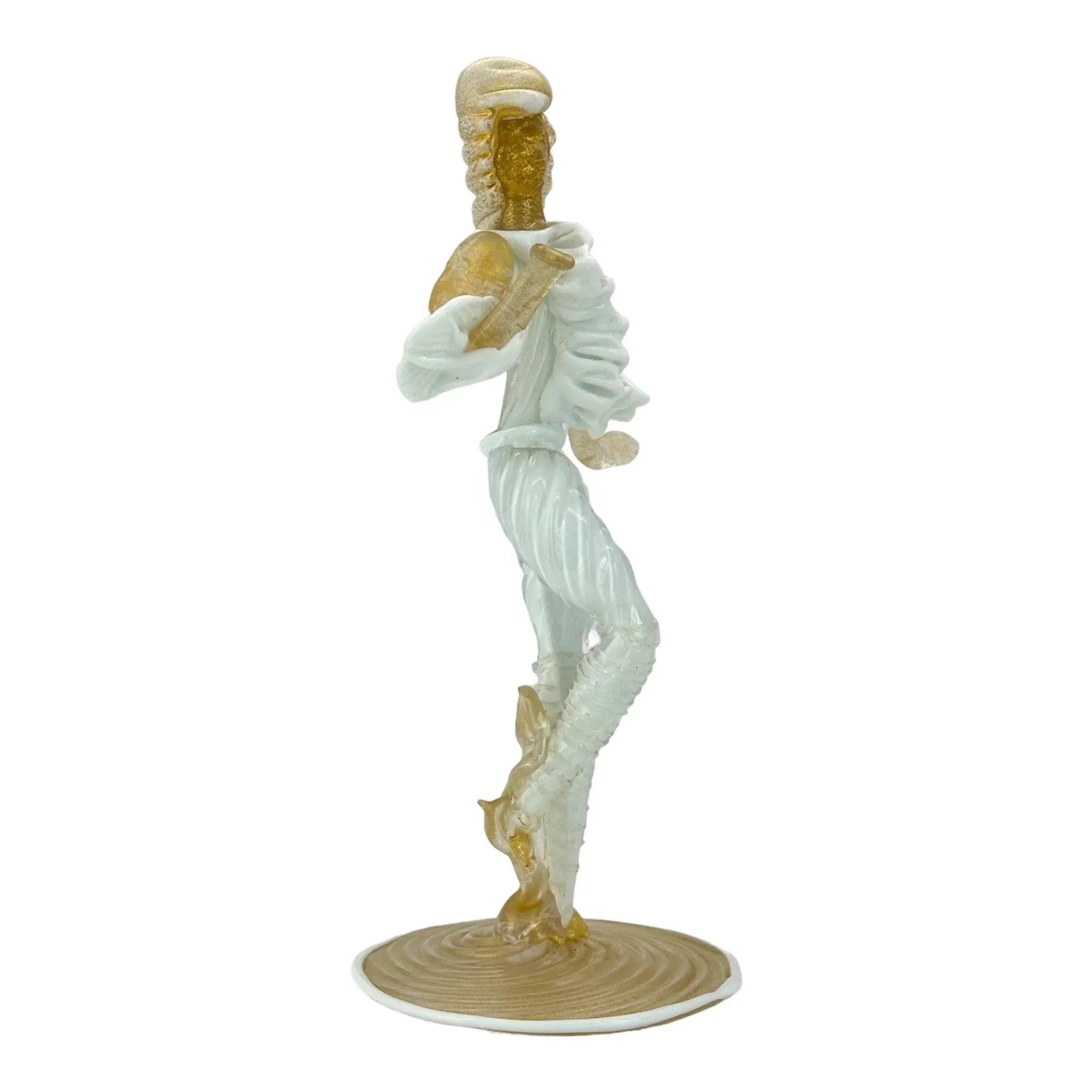 Vintage Murano Glass Venetian Dancer Figurine with Gold Aventurine - Buy now!
