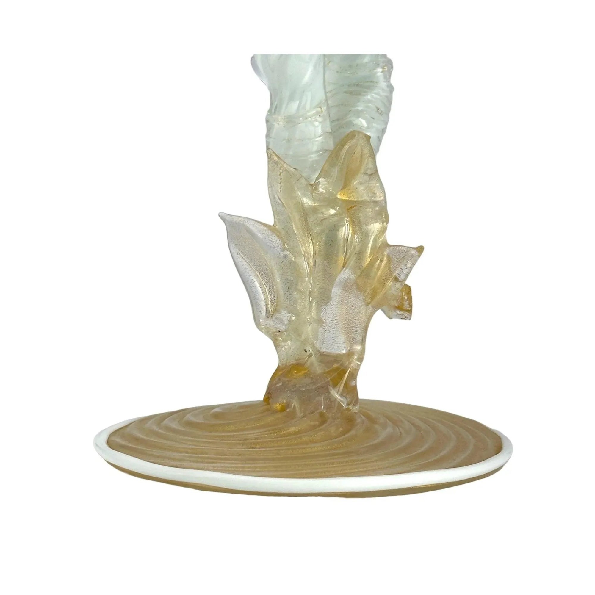 Vintage Murano Glass Venetian Dancer Figurine with Gold Aventurine - Buy now!