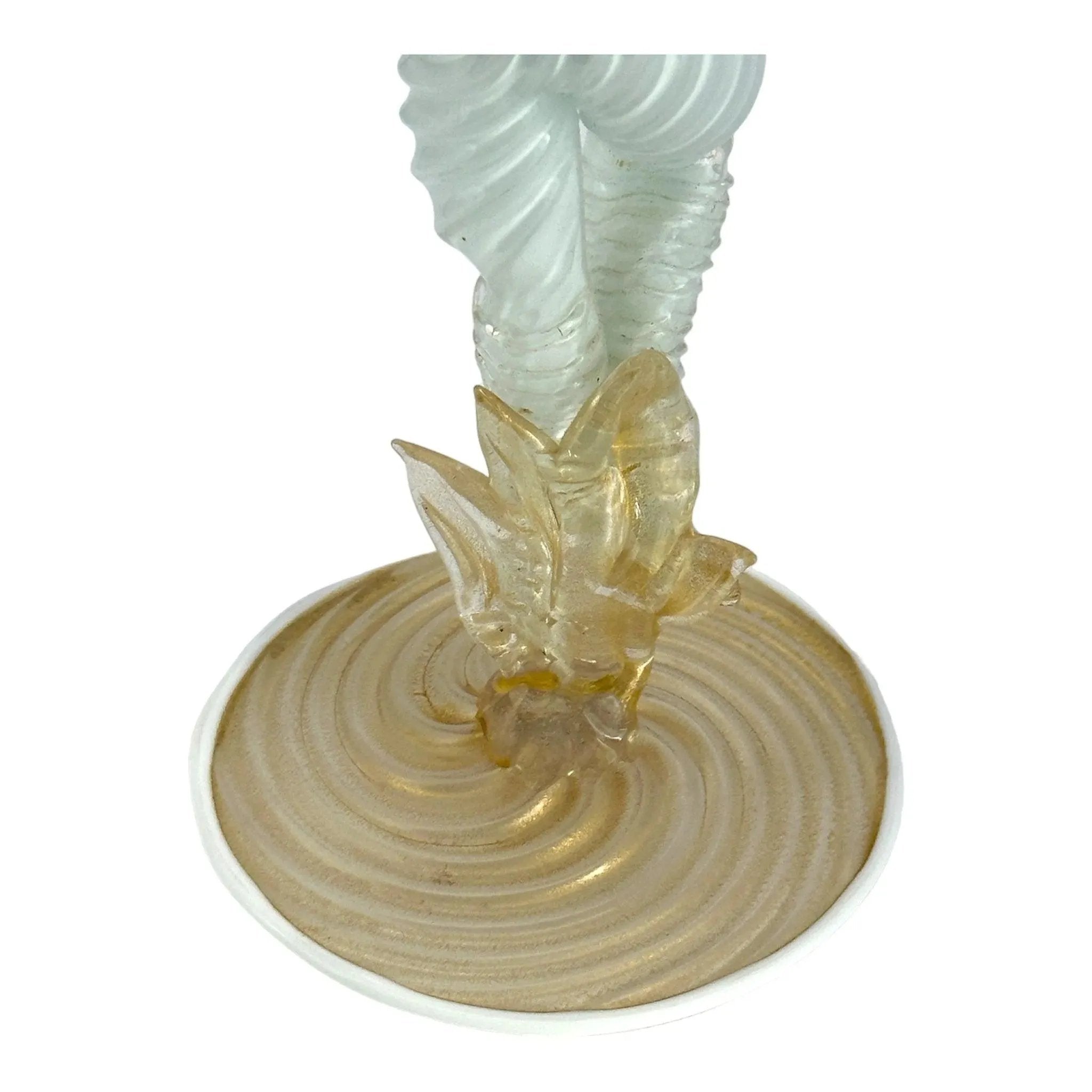 Vintage Murano Glass Venetian Dancer Figurine with Gold Aventurine - Buy now!