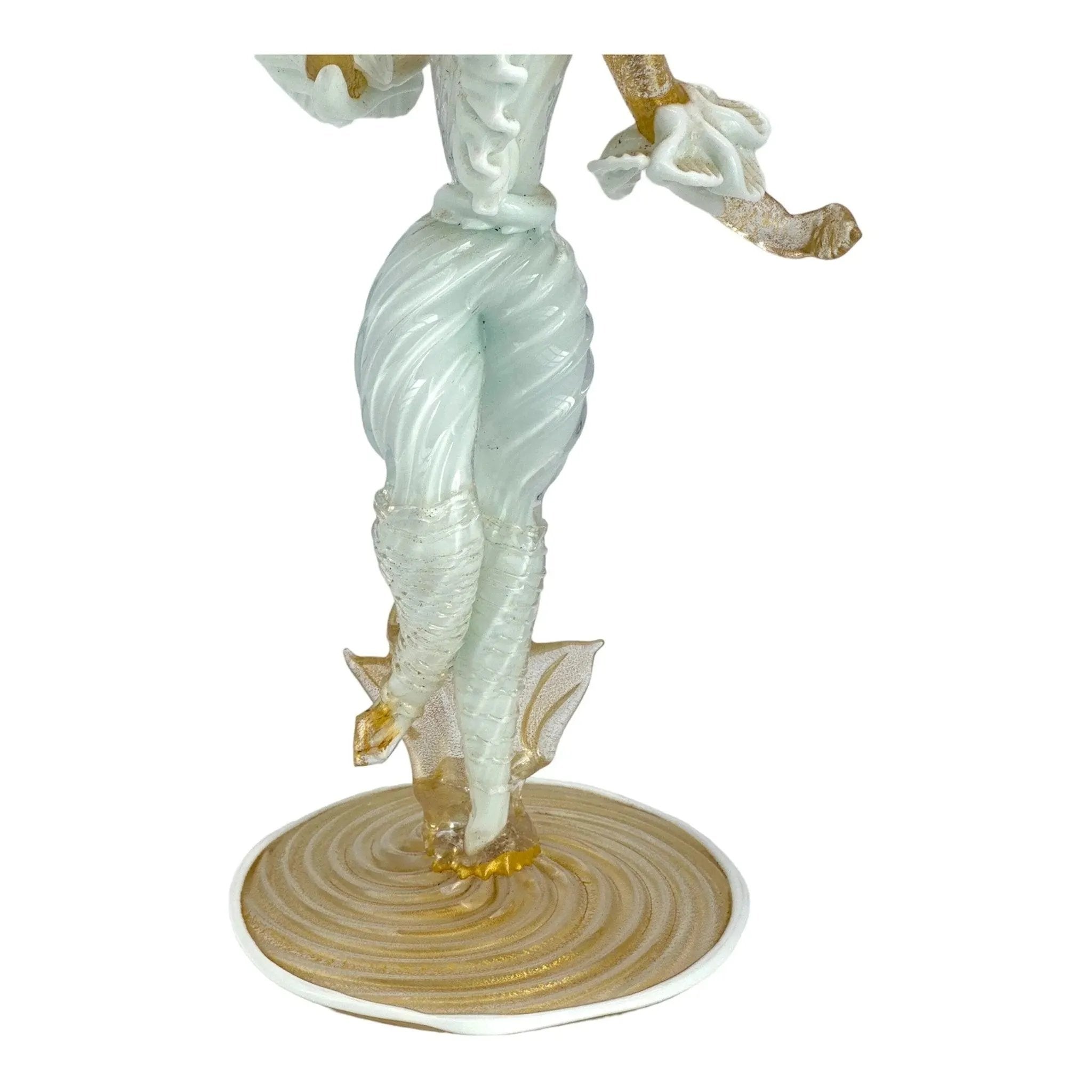 Vintage Murano Glass Venetian Dancer Figurine with Gold Aventurine - Buy now!