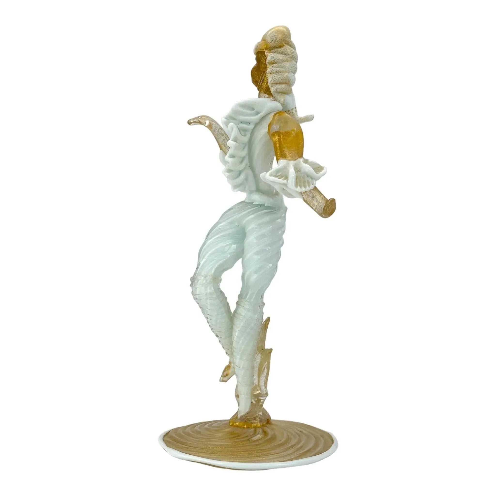 Vintage Murano Glass Venetian Dancer Figurine with Gold Aventurine - Buy now!