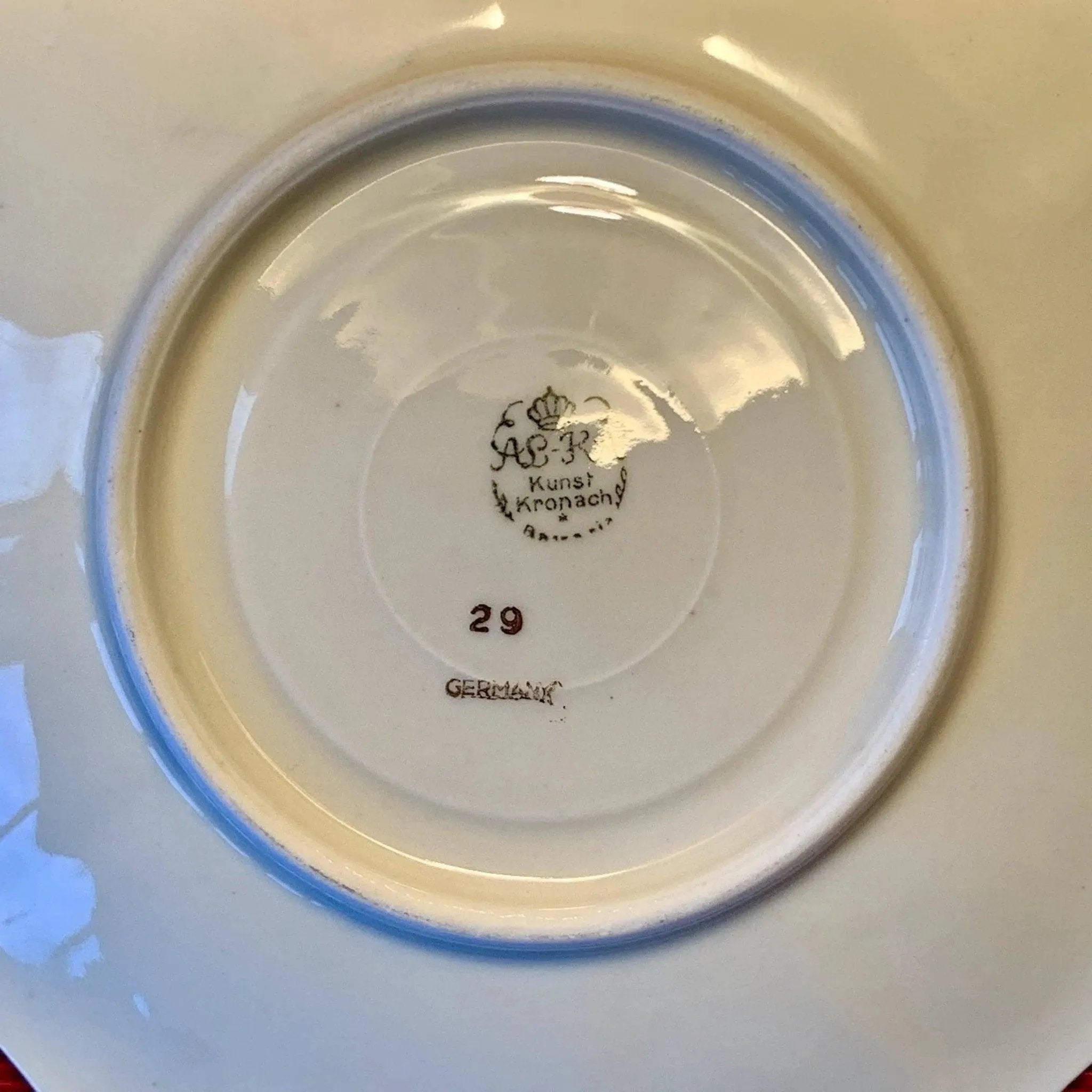 Vintage Porcelain Cobalt Teacup and Matching Saucer Set