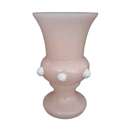 Vintage Soft Pink Opaline Glass Vase Jewelry Bubble