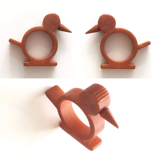 Vintage carved bakelite napkin ring warm butterscotch color Jewelry Bubble