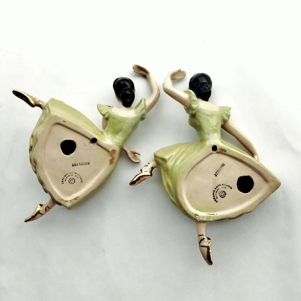 Vintage ceramic arts studio ballerina dancer figurines