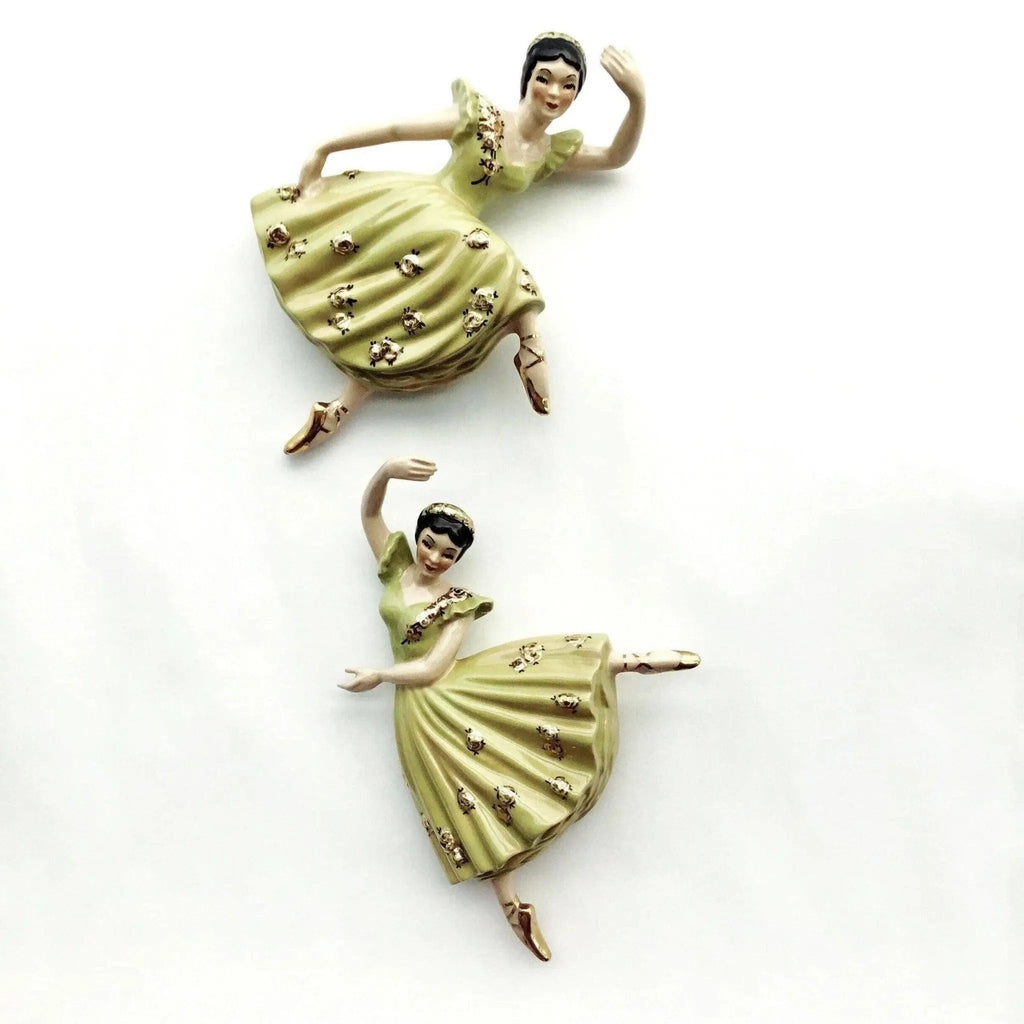 Vintage ceramic arts studio ballerina dancer figurines