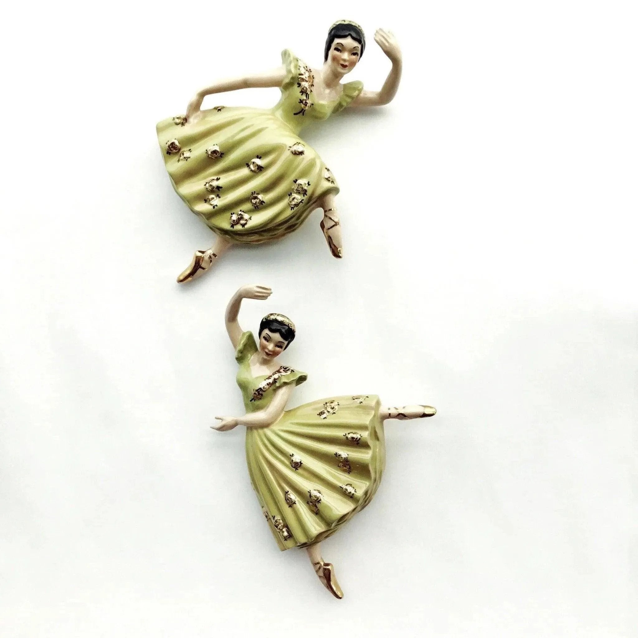 Vintage ceramic arts studio ballerina dancer figurines