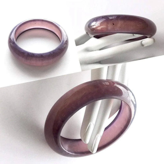 Vintage jewelry, lucite smoky mauve bangle Jewelry Bubble