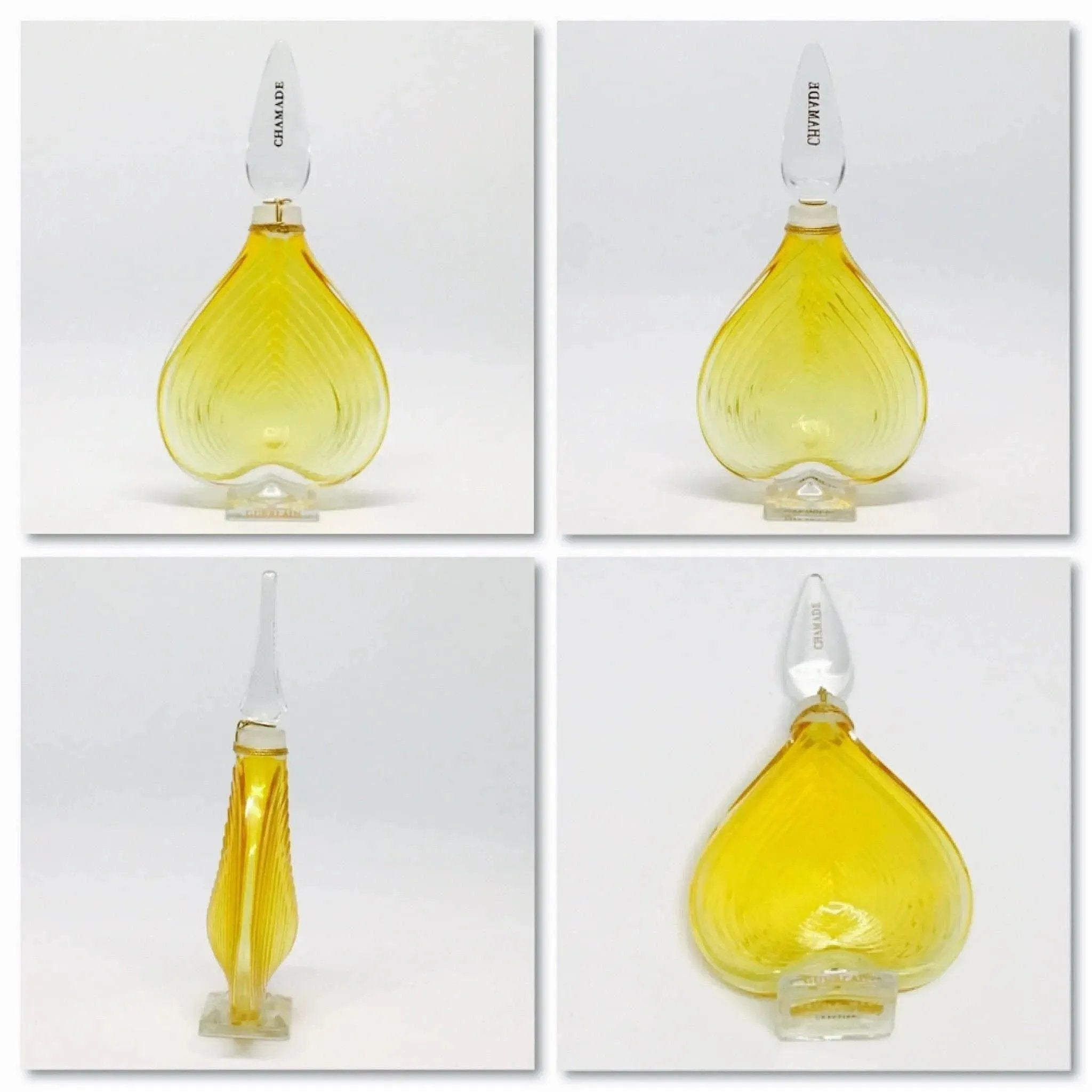 Vintage Guerlain Perfume Bottle Chamade Heart Shape Glass France
