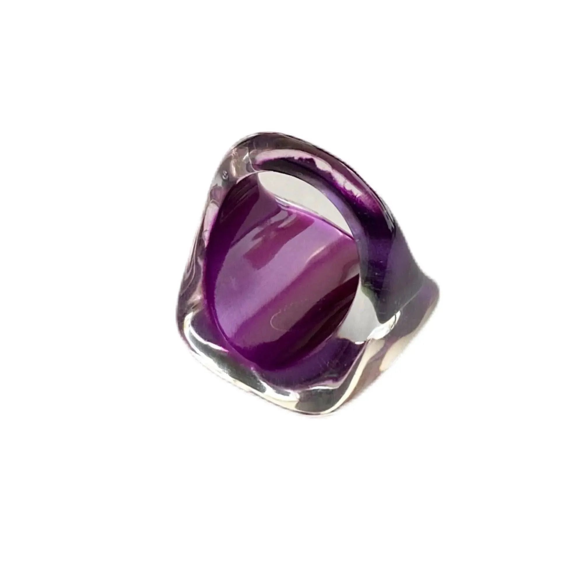 Violet/Clear Resin Ring