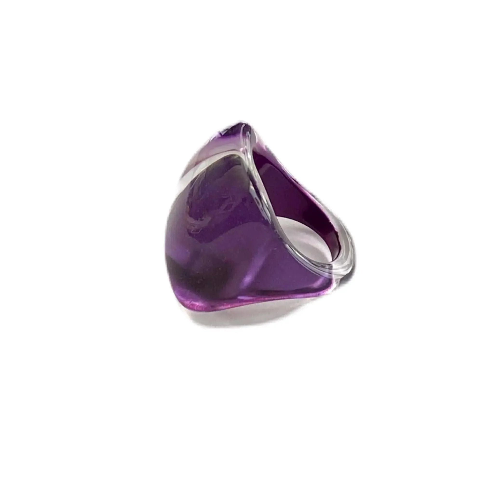 Violet/Clear Resin Ring