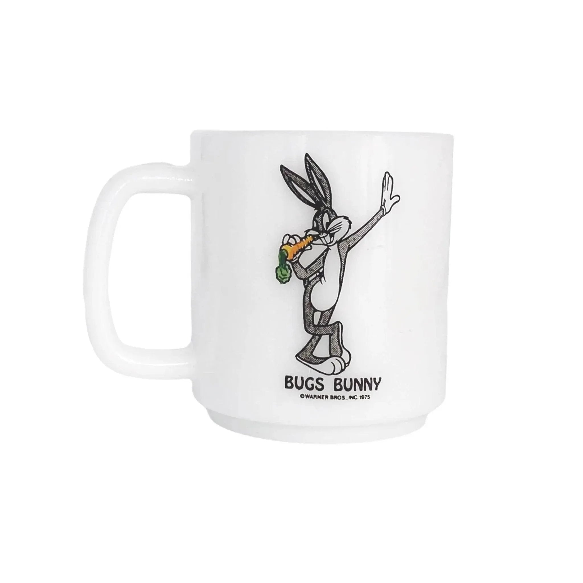 Warner Brothers Bugs Bunny Milk Glass Coffee Mug