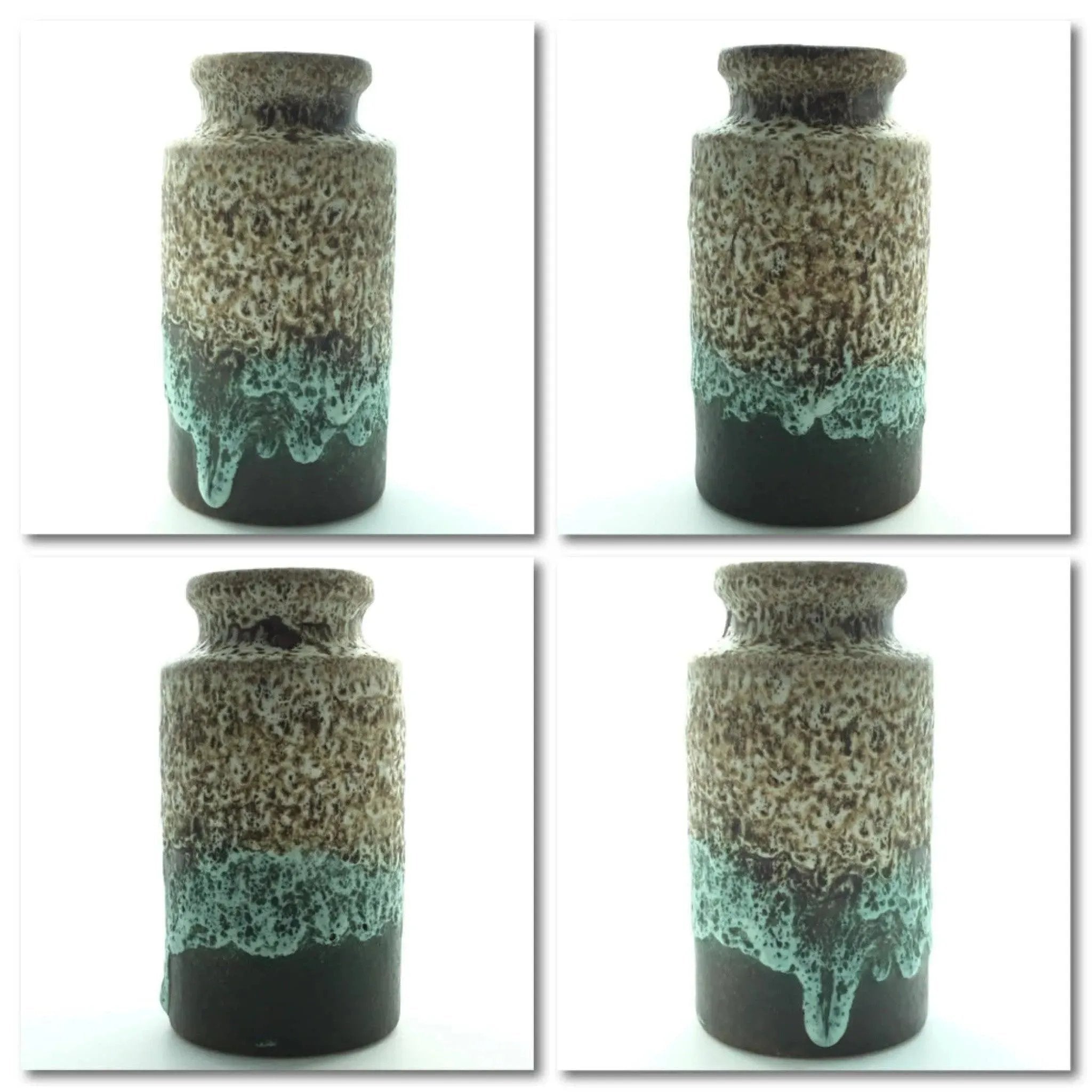 West German Pottery Fat Lava Vase