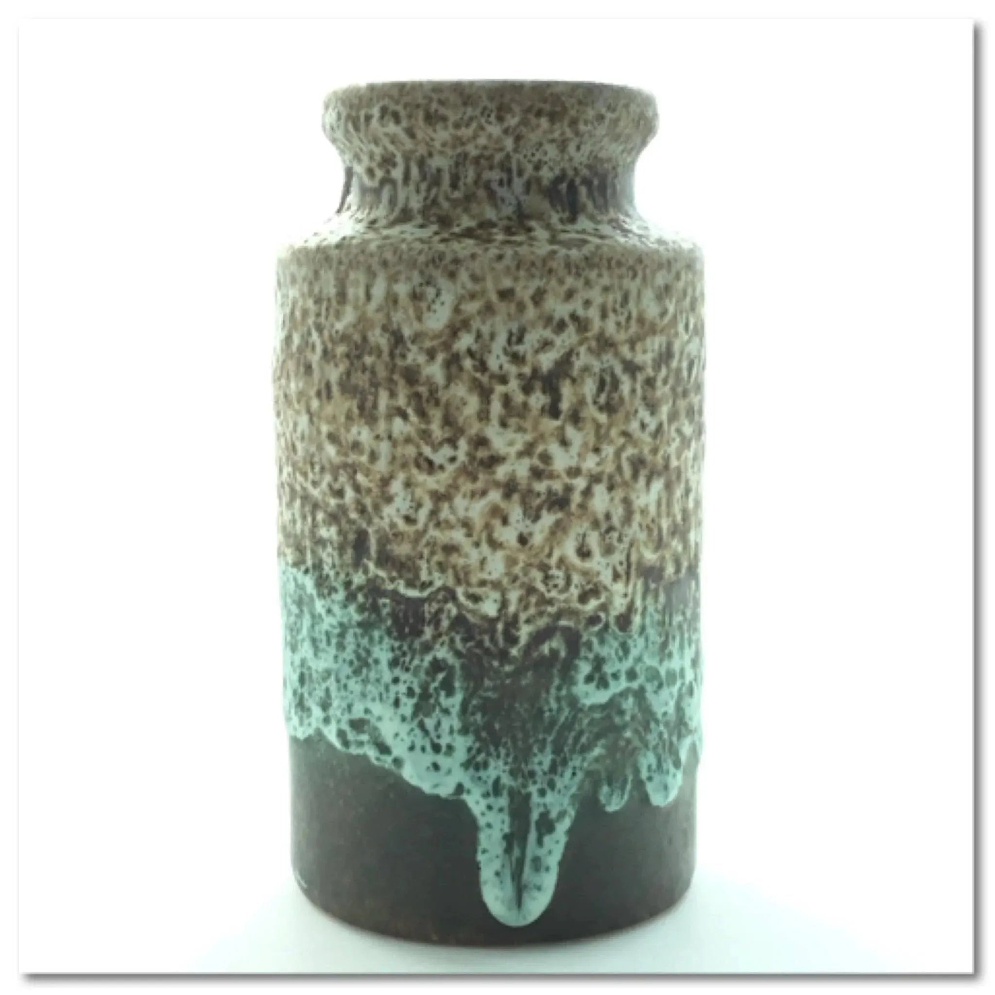 West German Pottery Fat Lava Vase