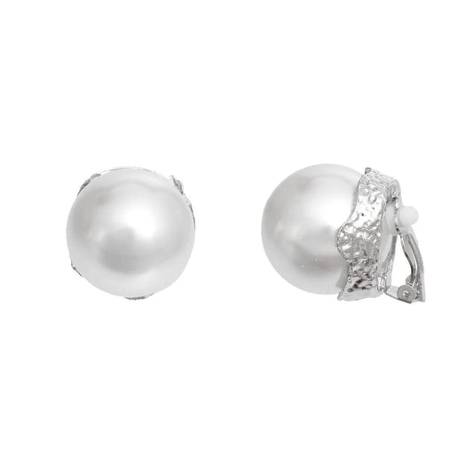 White Bauble Pearl Stud Earrings versatile, Turn heads with a bold and statement-making look Pinktown