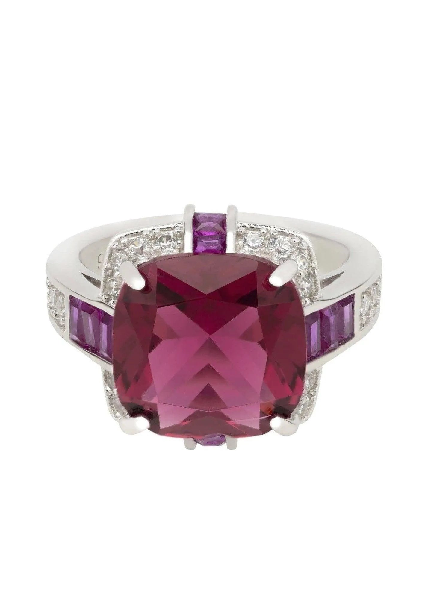 Windsor Lab-created Ruby Sterling Silver Ring Jewelry Bubble