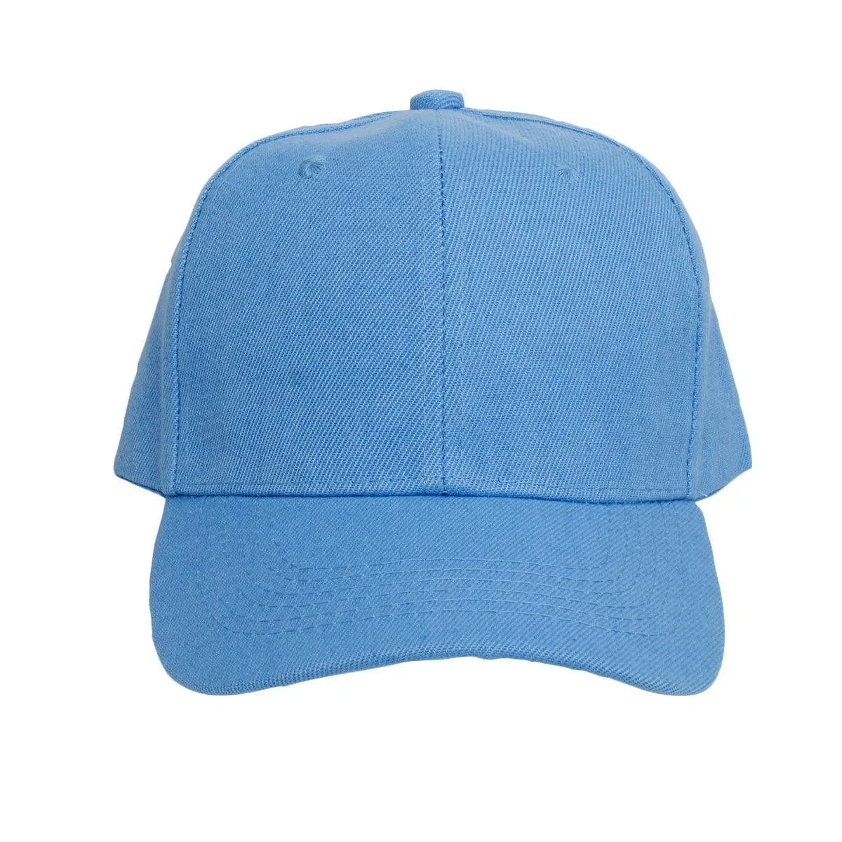 Women’s Blue Baseball Hat – Canvas 5 Panel Cap, Solid Color with Velcro Strap Jewelry Bubble