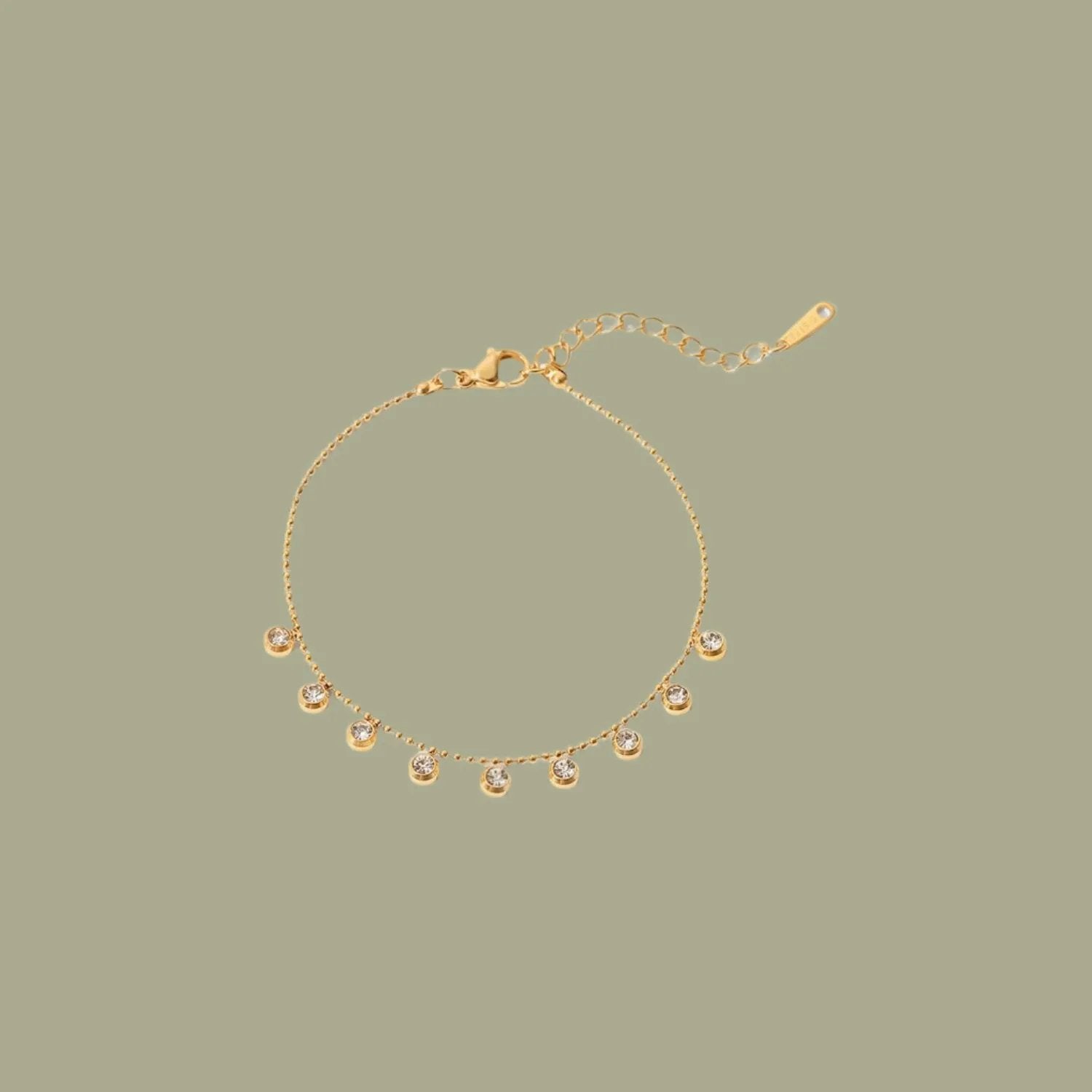 Women's Dangle Bezel Diamond Simulants Bracelet