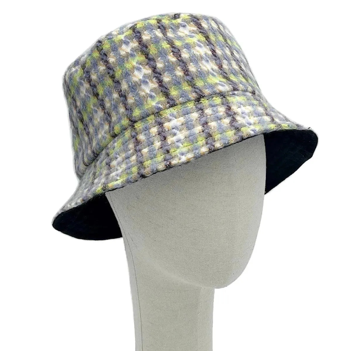 Women's Plaid Bucket Hat Lavender/Multi Fashionable and On-Trend Jewelry Bubble