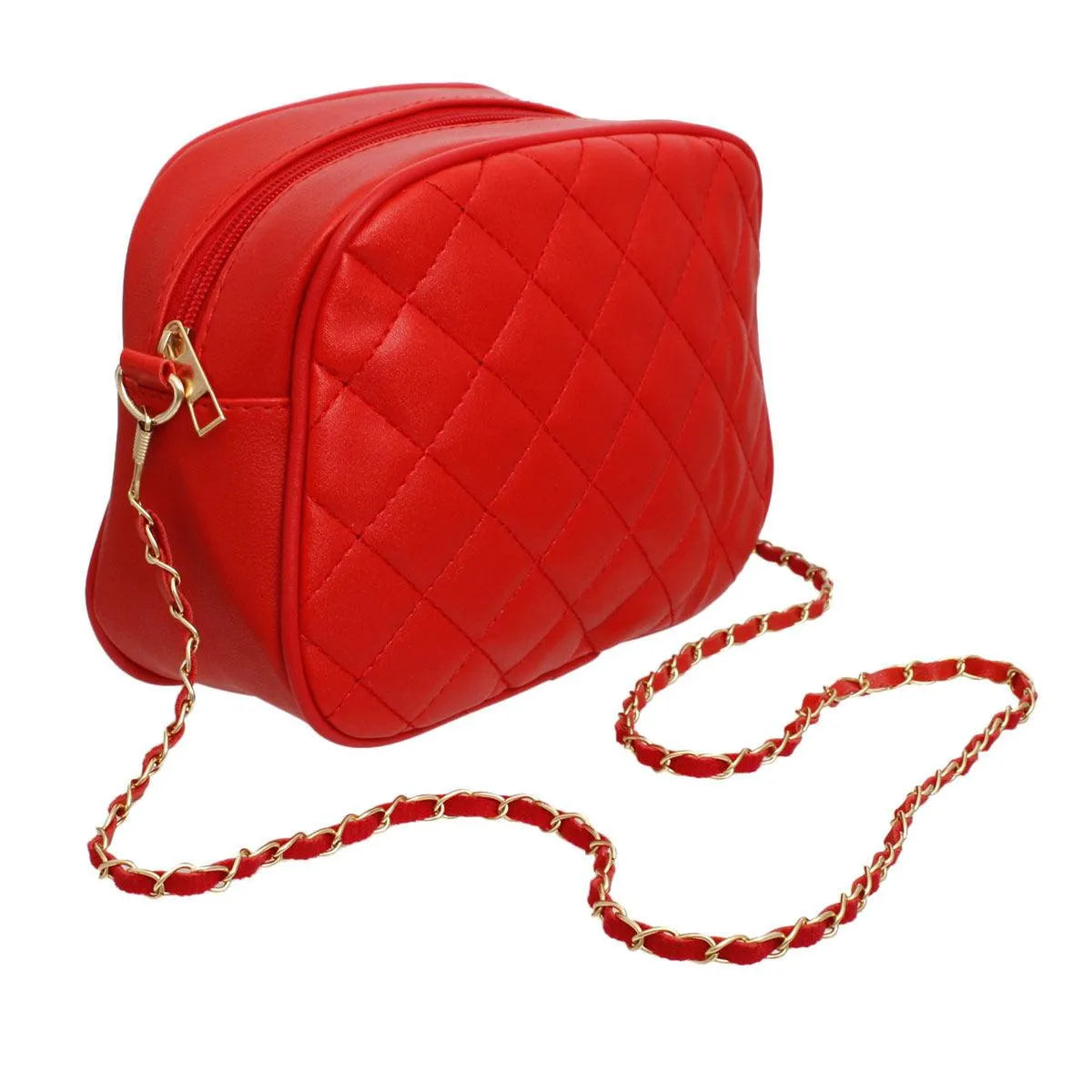 Women's Quilted Style Red Crossbody Bag: Enduring Appeal Jewelry Bubble