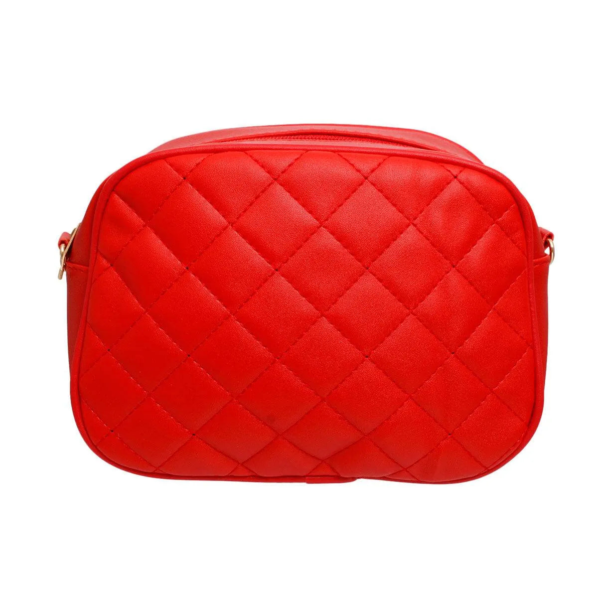 Women's Quilted Style Red Crossbody Bag: Enduring Appeal Jewelry Bubble