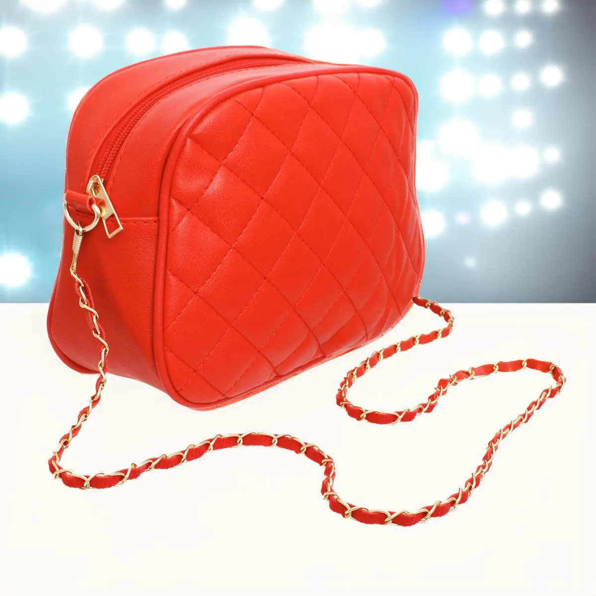 Women's Quilted Style Red Crossbody Bag: Enduring Appeal Jewelry Bubble