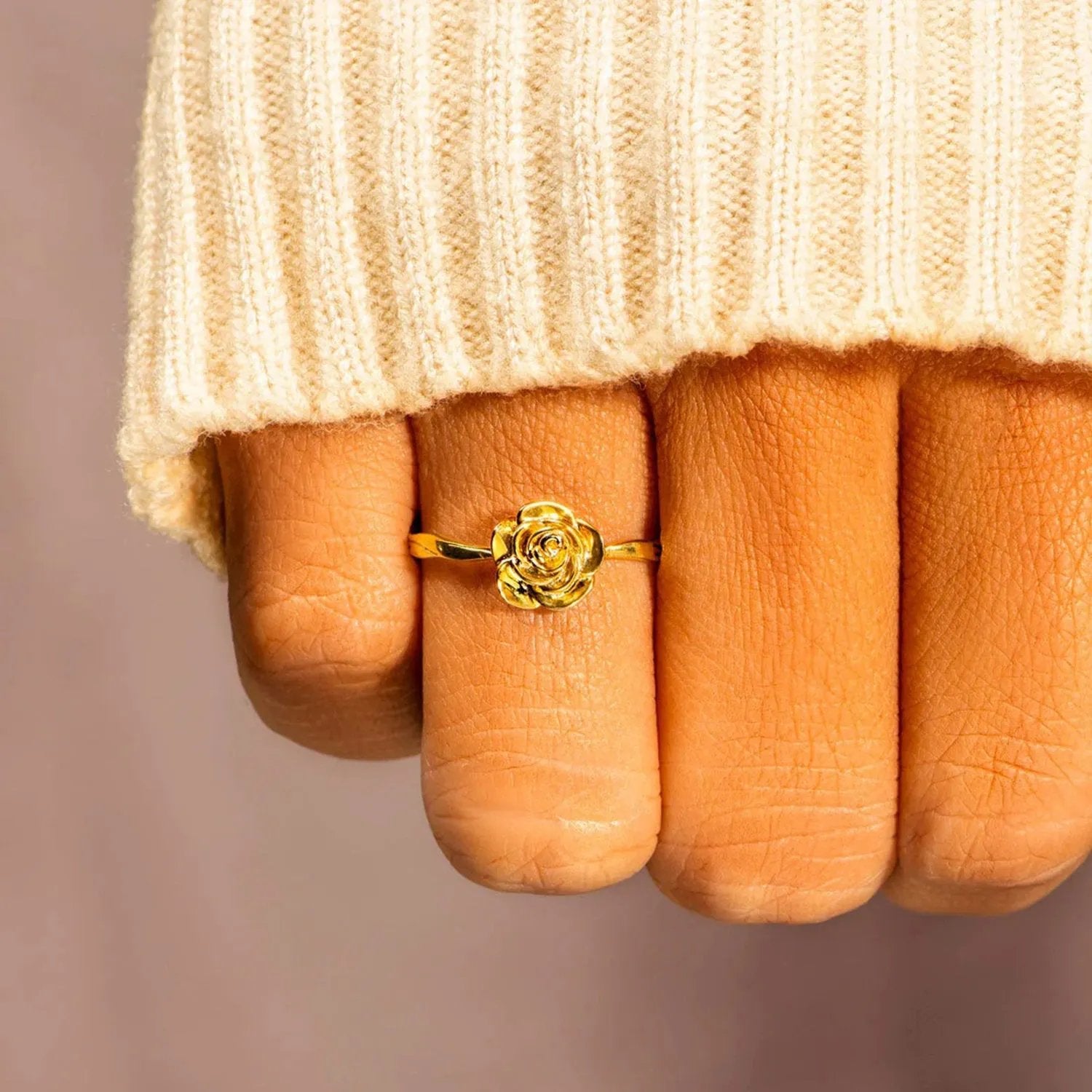 Women's Rose Promise Dainty Ring Cherish Forever