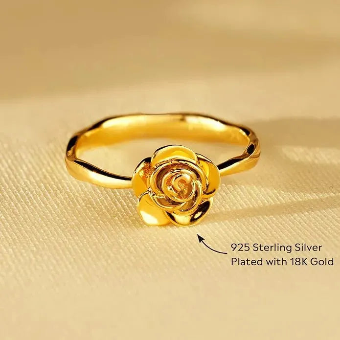 Women's Rose Promise Dainty Ring Cherish Forever