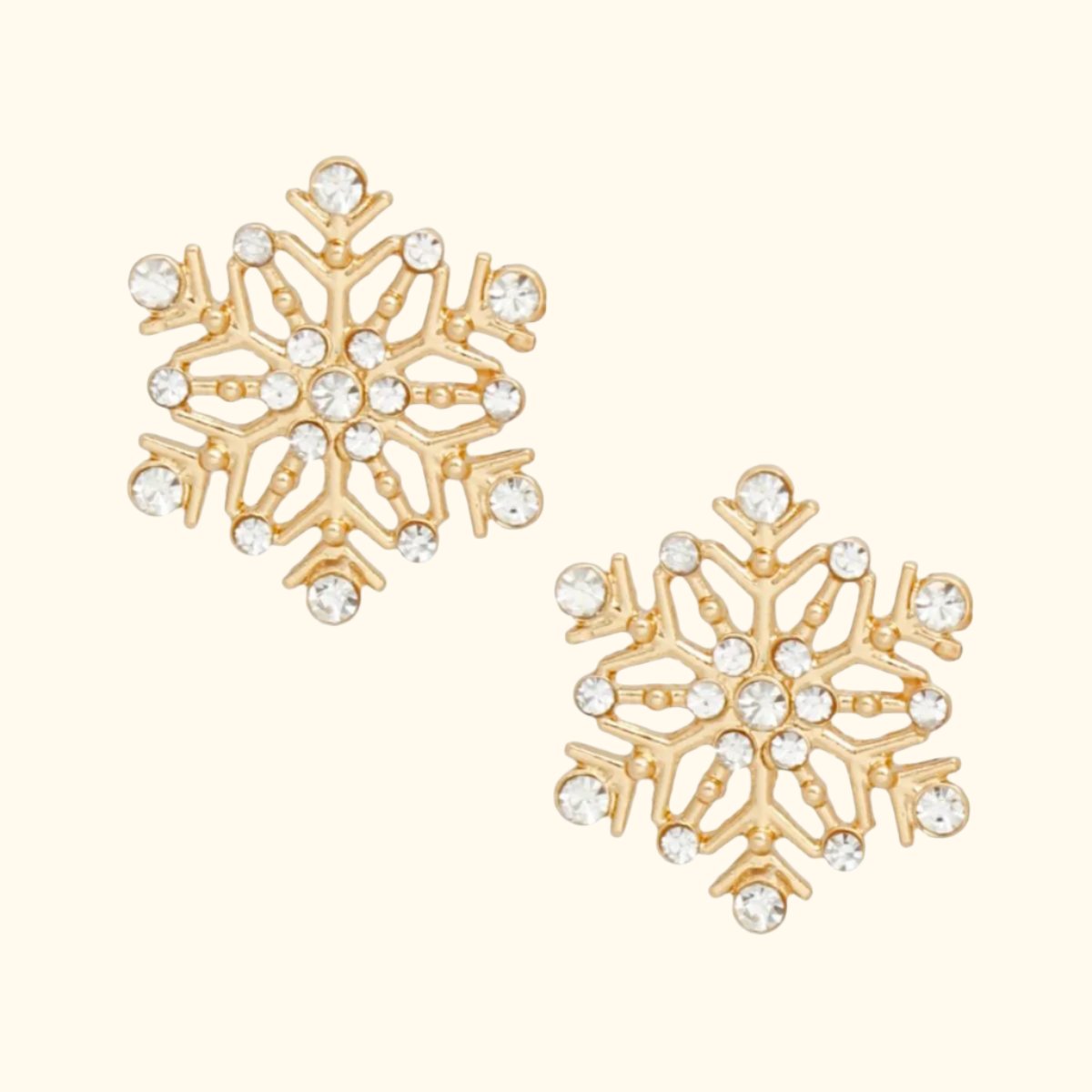 Women's Snowflake Stud Earrings – Elegant Winter Jewelry Jewelry Bubble