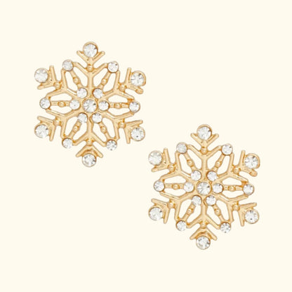 Women's Snowflake Stud Earrings – Elegant Winter Jewelry Jewelry Bubble