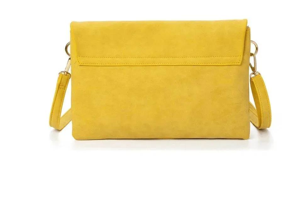 Women's Solid Color Frosted Multi-Compartment Envelope Bag