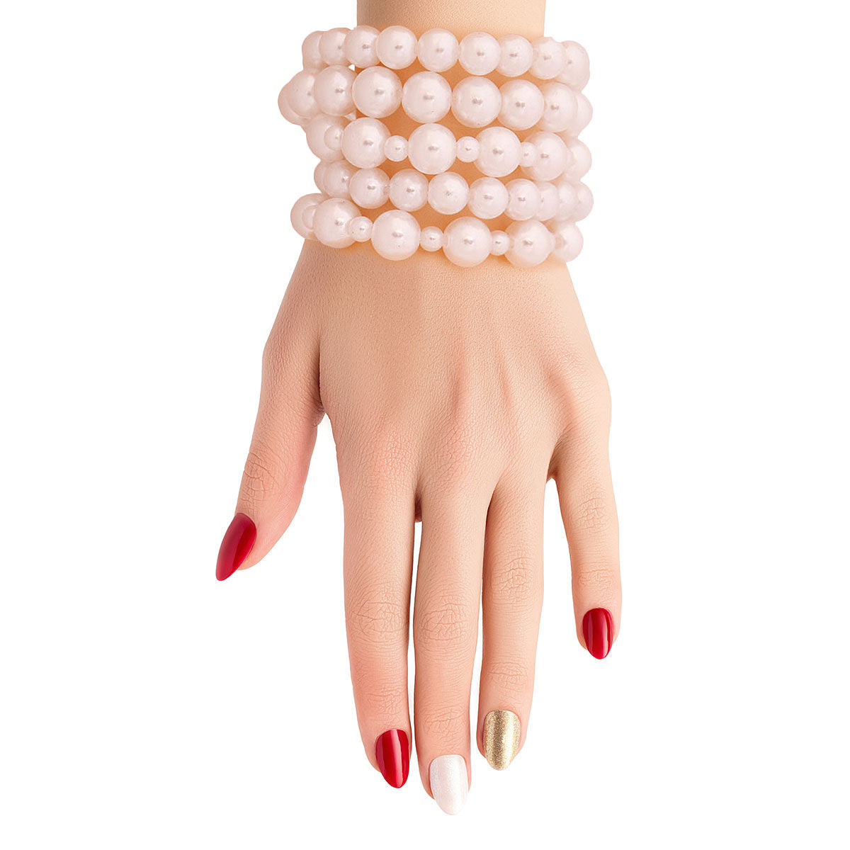 Women's White Faux Pearl Bracelet Se Jewelry Bubble