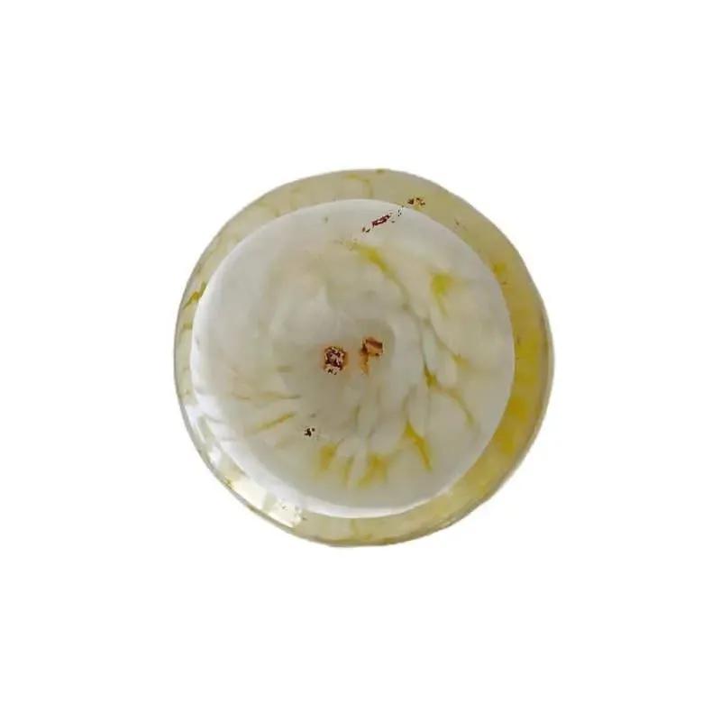 Yellow & White Vintage Spatter Glass 3 Piece Collection