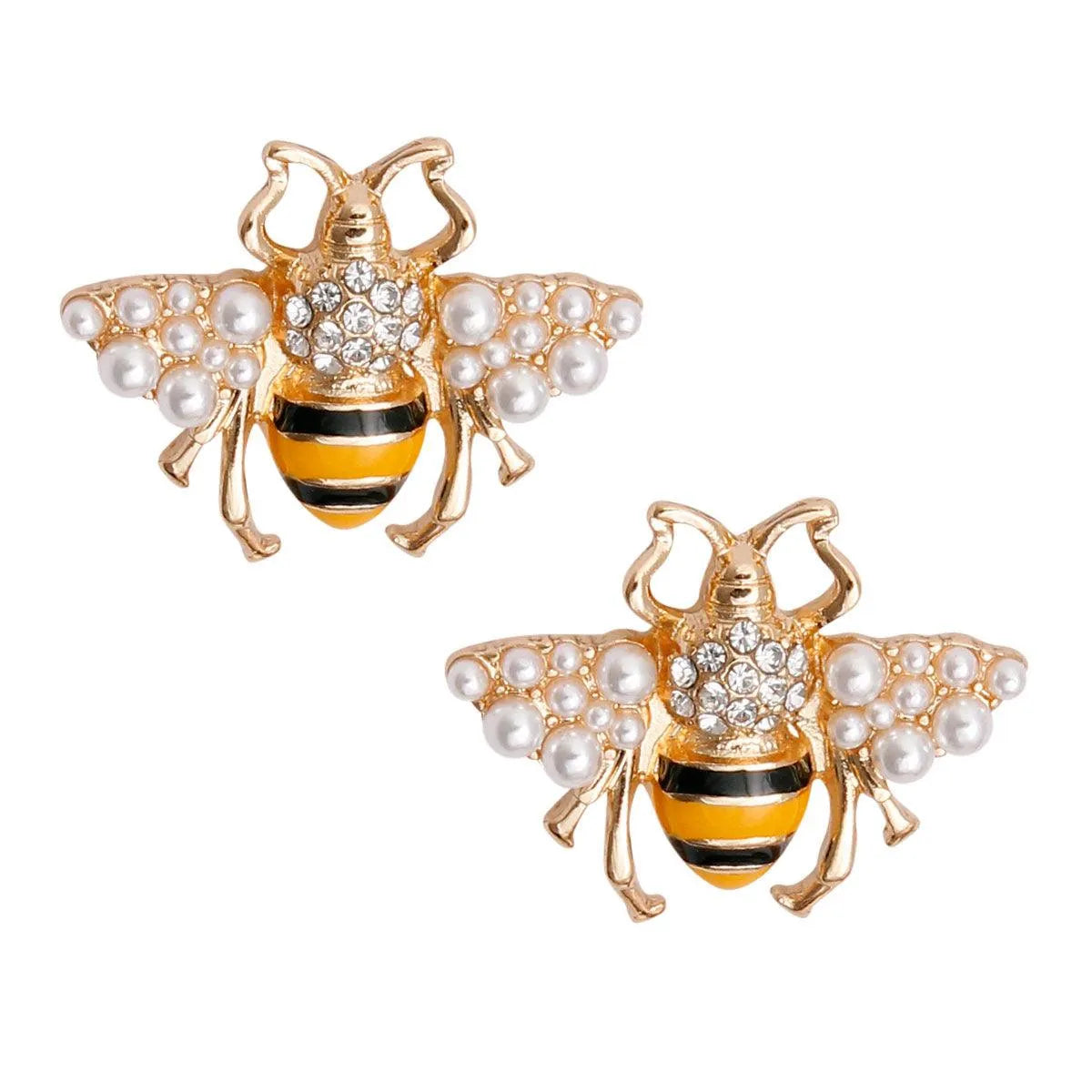 Yellow and Black Stripe Bee Stud Earrings: A Buzzworthy Fashion Accessory Jewelry Bubble