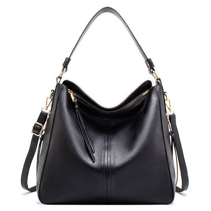 Classic Everyday Tote Handbag with Soft PU Surface, Multi-Compartment Interior & Convertible Shoulder Strap Jewelry Bubble