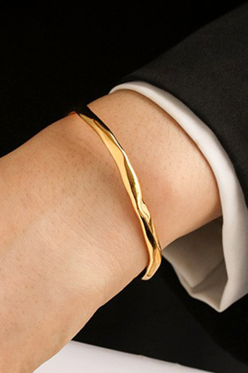 Gold-Plated Hammered Bracelet: Must-Have for Every Woman's Collection