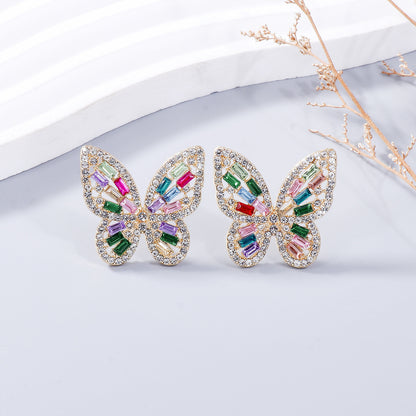 Exquisite Butterfly Stud Earrings