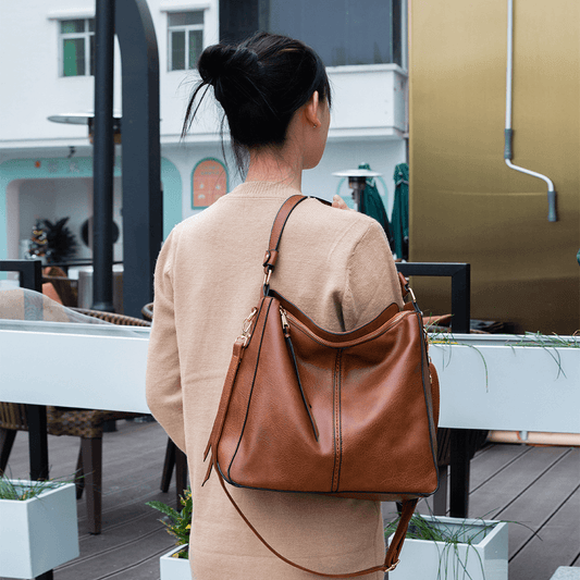 Classic Everyday Tote Handbag with Soft PU Surface, Multi-Compartment Interior & Convertible Shoulder Strap Jewelry Bubble