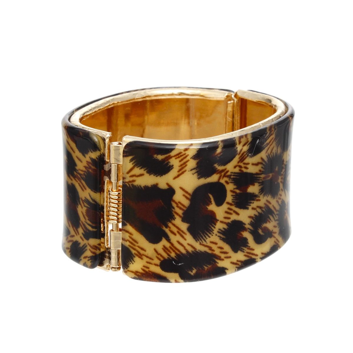 Bold Leopard Print Cuff Bracelet Pinktown