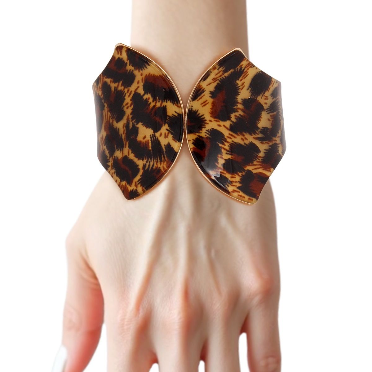 Leopard Print Cuff Bracelet | Statement Jewelry Pinktown