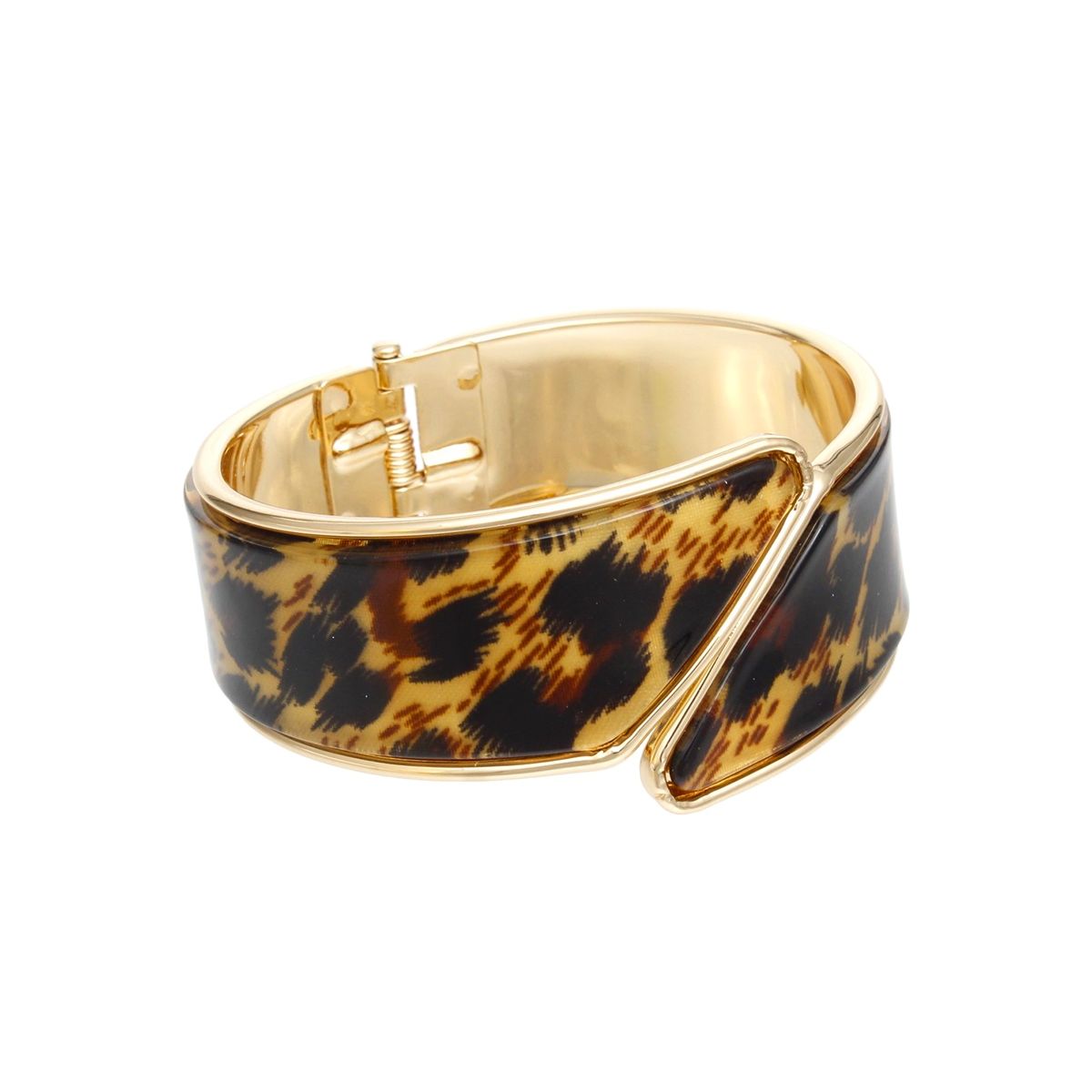 Leopard Print Gold Cuff Bracelet – Sleek & Stylish Fashion Jewelry for Women Pinktown