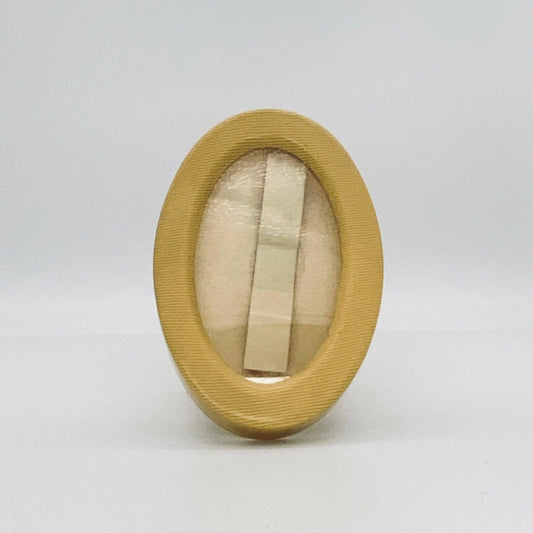 Antique Celluloid French Ivory Easel Back Oval Picture Frame