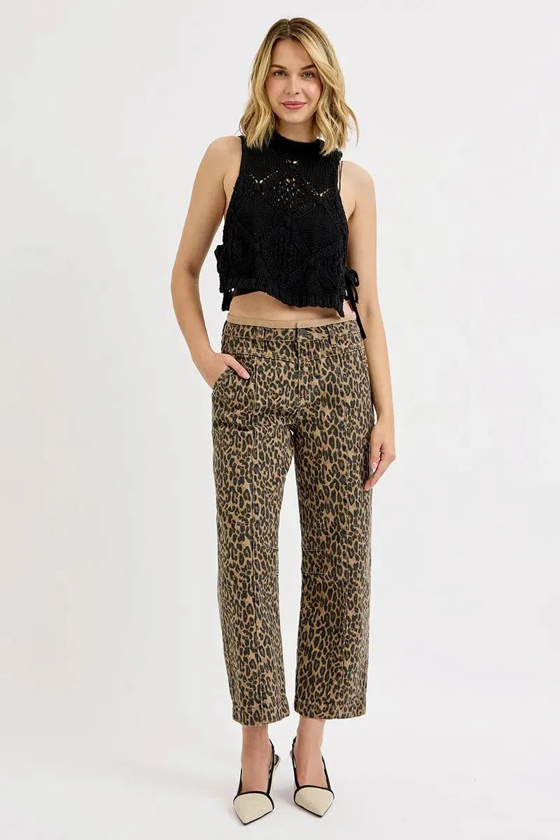 RISEN Full Size Mid Rise Crop Relaxed Jeans Plus Size