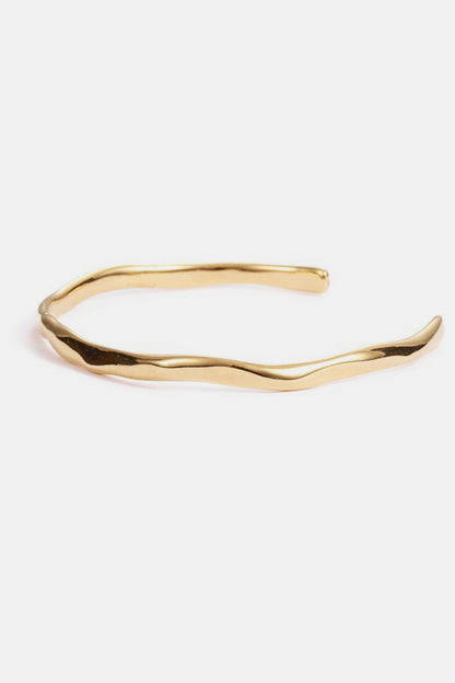 Gold-Plated Hammered Bracelet: Must-Have for Every Woman's Collection