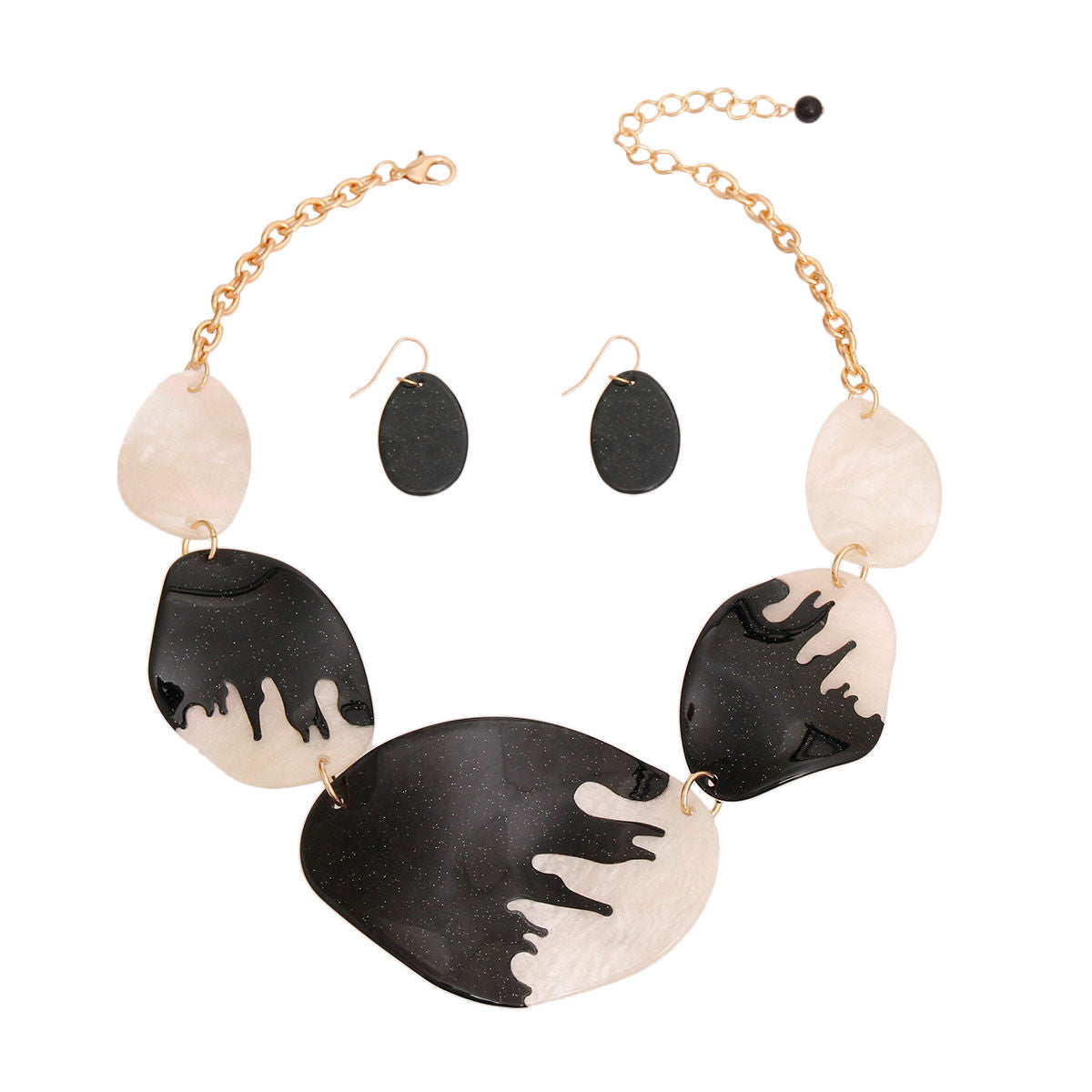 Acrylic Necklace Set Monochrome Color Palette | Fashion Jewelry