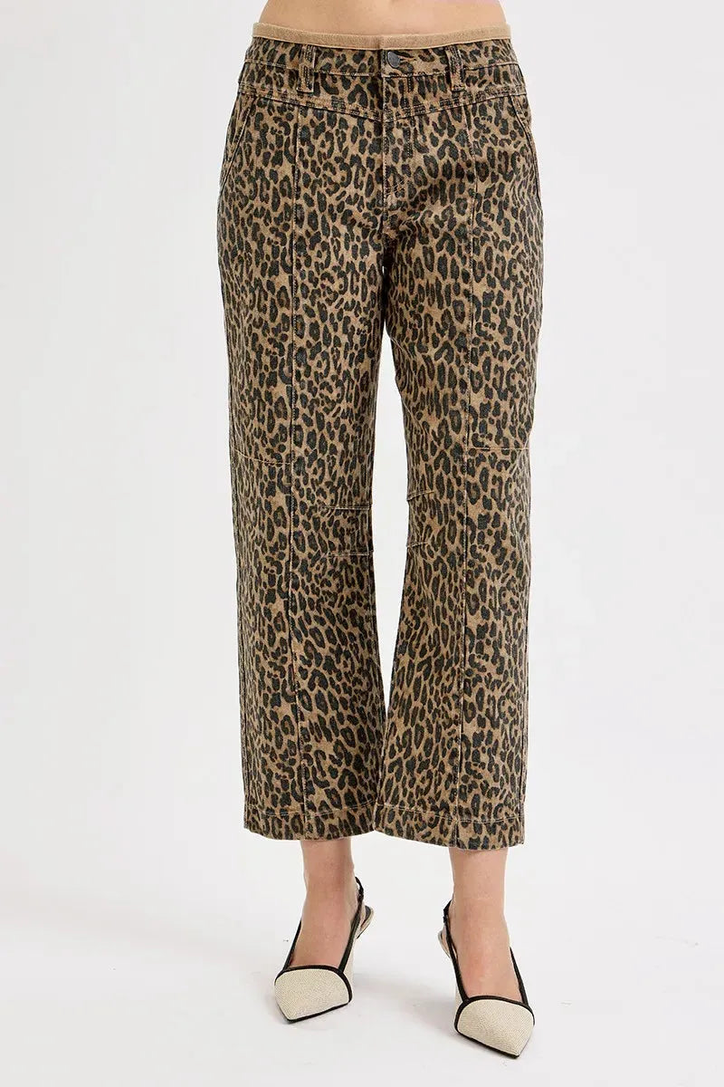 RISEN Full Size Mid Rise Crop Relaxed Jeans Plus Size