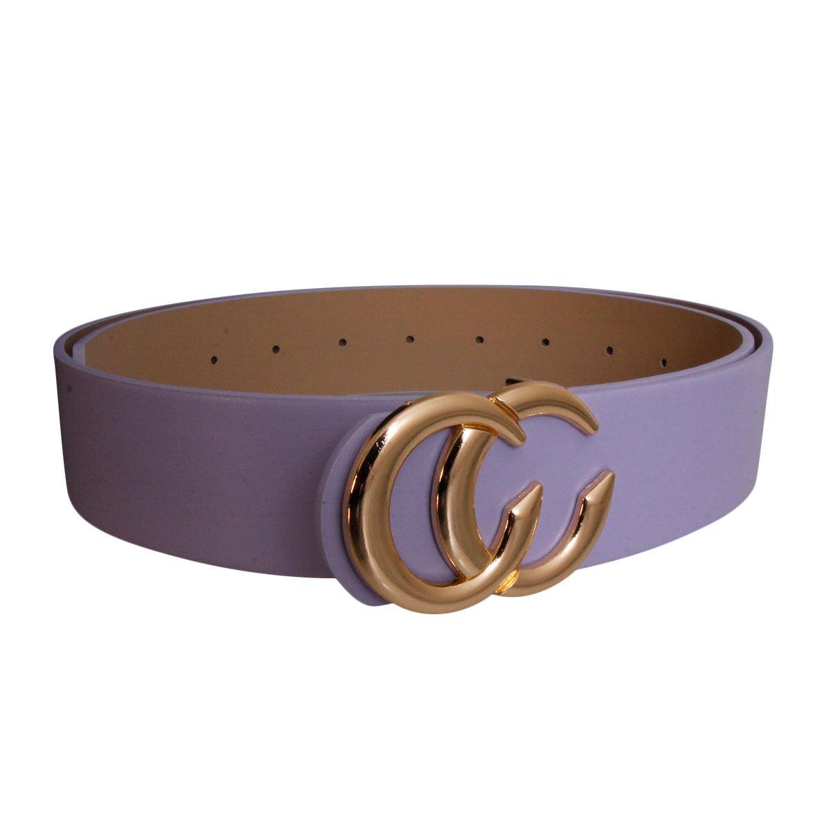 Belt for Women in Lavender and Gold Accent