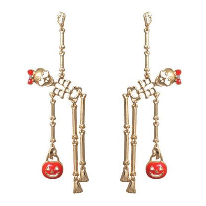 Bewitching Skeleton Dangle Earrings: Unearth Your Style