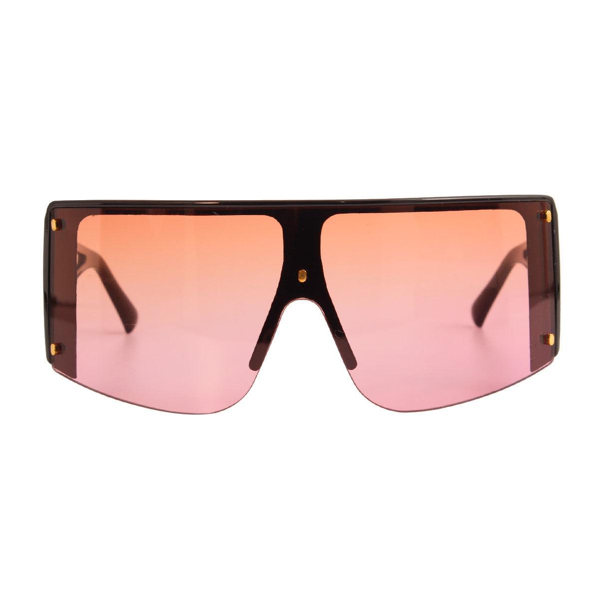 Black Frame Tint Visor Elevate Stylish Sunglasses for Women